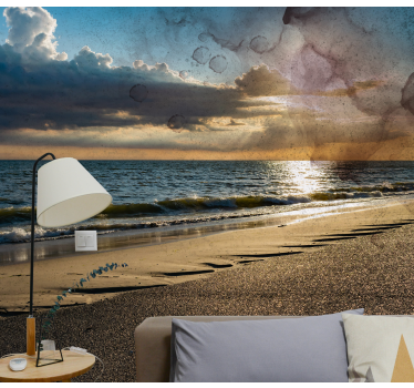 Mural de mar Puesta de sol del mar del norte - TenVinilo