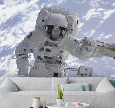 Mural pared astronauta en el espacio - TenVinilo
