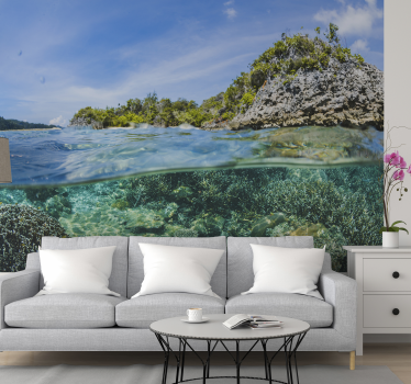 Mural pared de mar bajo el agua - TenVinilo