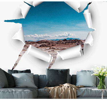 Mural personalizable Dibujos animados de pared rota con imagen - TenVinilo