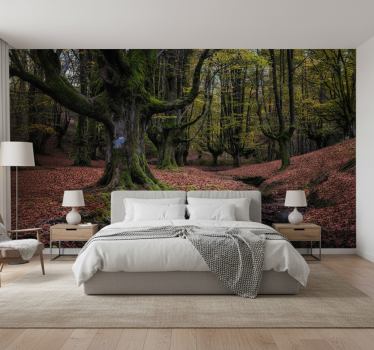 Papel mural bosque bosque encantado de otoño - TenVinilo