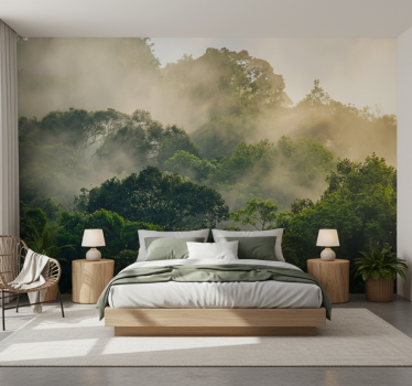 Papel mural bosque dosel de jungla exuberante - TenVinilo