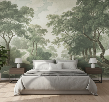 Papel mural bosque naturaleza clásica atemporal - TenVinilo