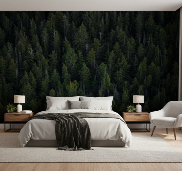 Papel mural bosque textura de bosque profundo - TenVinilo