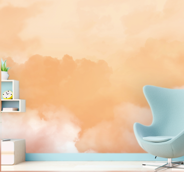 Papel mural cielo formación de nubes suaves - TenVinilo