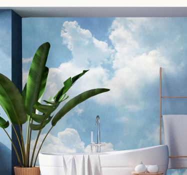 Papel mural cielo nubes cumulus en el paraíso - TenVinilo