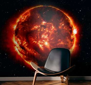 Papel mural espacio efecto explosión solar - TenVinilo