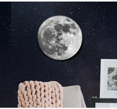 Papel mural espacio esfera lunar brillante - TenVinilo