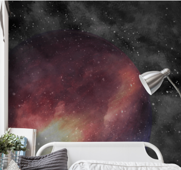 Papel mural espacio esfera púrpura celestial - TenVinilo