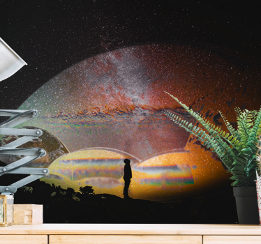 Papel mural espacio exploración de paisajes cósmicos - TenVinilo