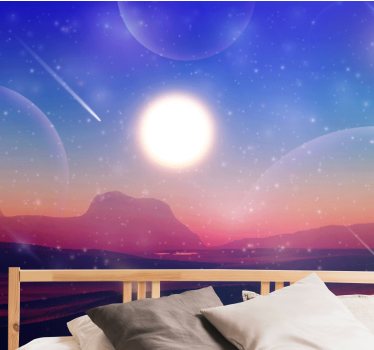 Papel mural espacio mundo de sueños celestiales - TenVinilo