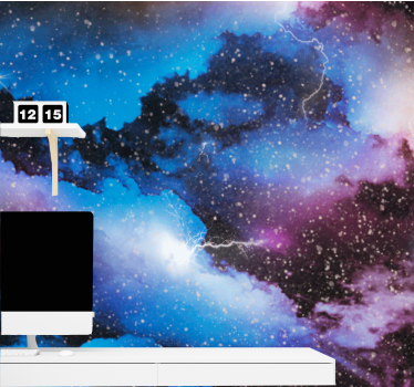 Papel mural espacio nebulosa galaxia estrellada - TenVinilo