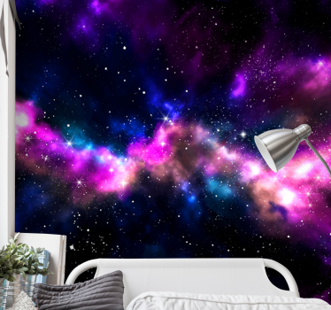 Papel mural espacio paisaje de nebulosa cósmica - TenVinilo