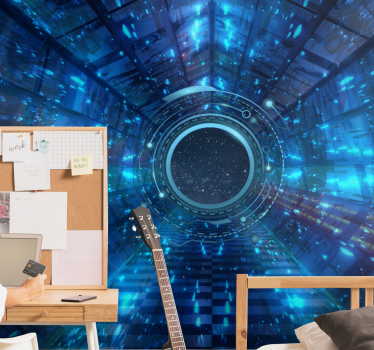 Papel mural espacio portal cósmico 3d - TenVinilo