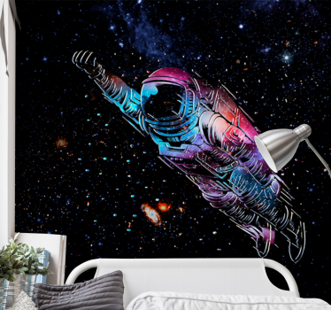 Papel mural espacio valiente astronauta - TenVinilo
