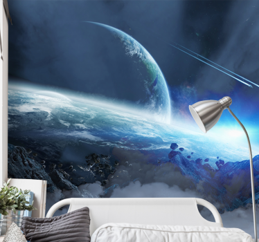 Papel mural espacio vista celestial cósmica - TenVinilo