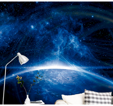 Papel mural espacio vista del horizonte celestial - TenVinilo