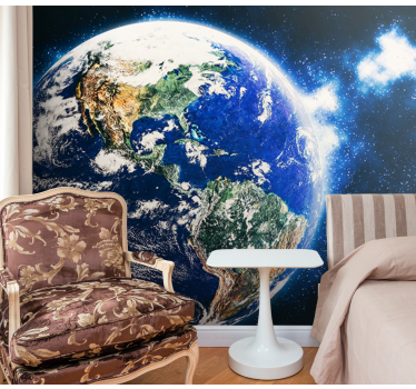 Papel mural espacio vista planetaria desde la órbita - TenVinilo