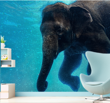Papel mural mar elefante bajo el agua - TenVinilo