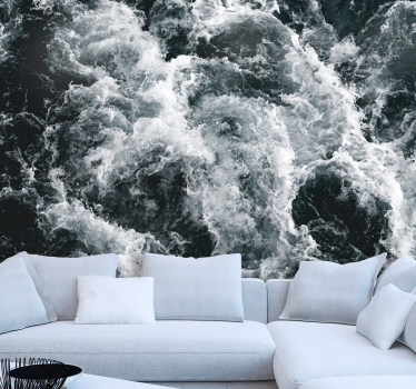 Papel mural mar olas del océano en agitación - TenVinilo