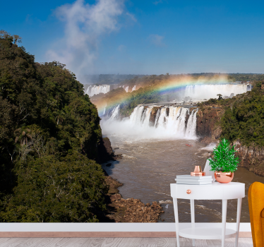 Papel mural montaña arcoíris de las cataratas del iguazú - TenVinilo