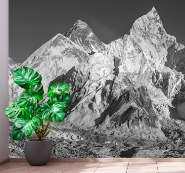 Papel mural montaña cordillera de picos majestuosos - TenVinilo