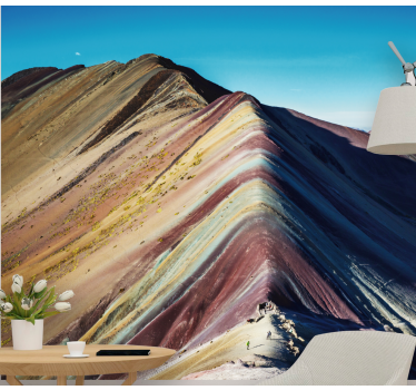 Papel mural montaña cordillera vibrante - TenVinilo