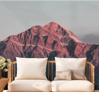 Papel mural montaña cumbre majestuosa - TenVinilo