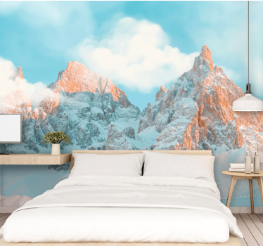 Papel mural montaña cumbres heladas regal - TenVinilo