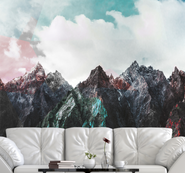 Papel mural montaña cumbres majestuosas - TenVinilo
