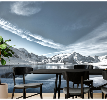 Papel mural montaña majestuoso paisaje glacial - TenVinilo