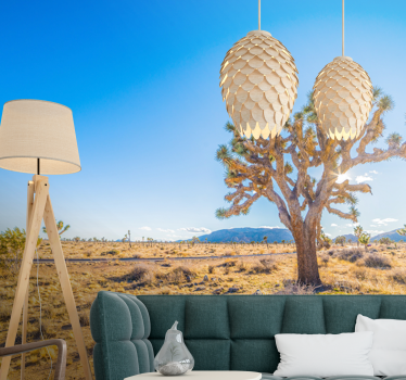 Papel mural montaña paisaje de joshua tree - TenVinilo
