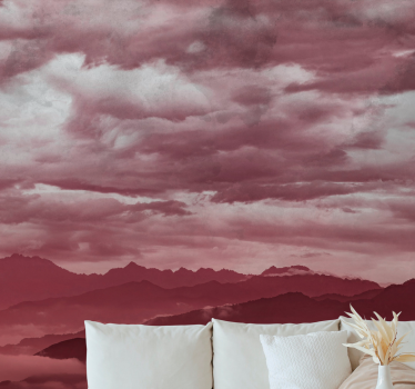 Papel mural montaña paisaje montañoso místico - TenVinilo