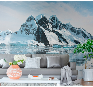 Papel mural montaña picos majestuosos y helados - TenVinilo
