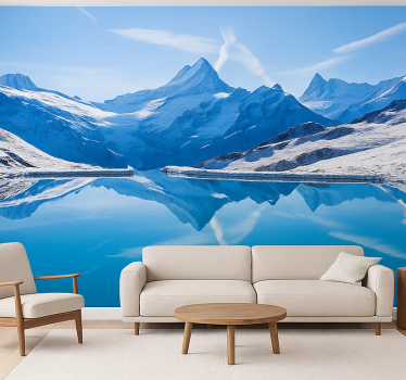 Papel mural montaña reflexiones sobre el lago bachalpsee - TenVinilo
