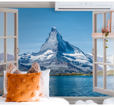 Papel mural montaña vista del pico matterhorn - TenVinilo
