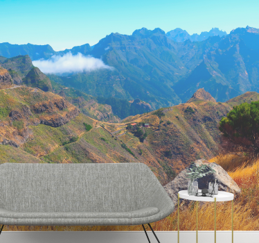 Papel mural montaña vista majestuosa - TenVinilo