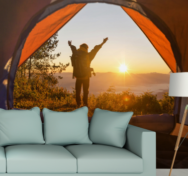 Papel mural naturaleza aventura al amanecer - TenVinilo