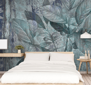 Papel mural naturaleza brotes verdes y frondosos - TenVinilo