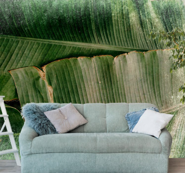 Papel mural naturaleza capas de follaje vibrante - TenVinilo