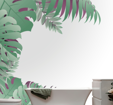 Papel mural naturaleza composición de hojas tropicales - TenVinilo