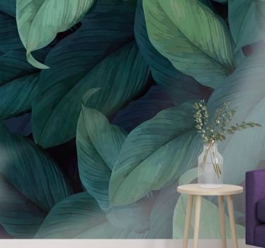 Papel mural naturaleza composición de vegetación exuberante - TenVinilo
