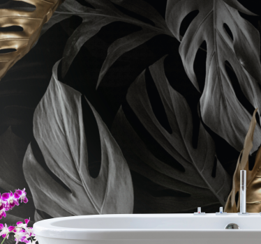 Papel mural naturaleza conceptos de hojas tropicales - TenVinilo