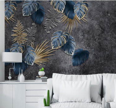 Papel mural naturaleza detalles de follaje - TenVinilo