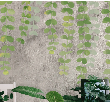 Papel mural naturaleza diseño de vegetación colgante - TenVinilo