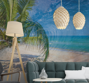 Papel mural naturaleza escape a la playa tropical - TenVinilo