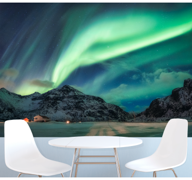Papel mural naturaleza espectáculo de auroras - TenVinilo