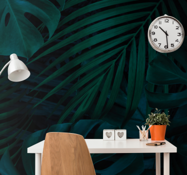 Papel mural naturaleza exhibición de vegetación tropical - TenVinilo