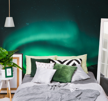Papel mural naturaleza exposición aurora boreal - TenVinilo