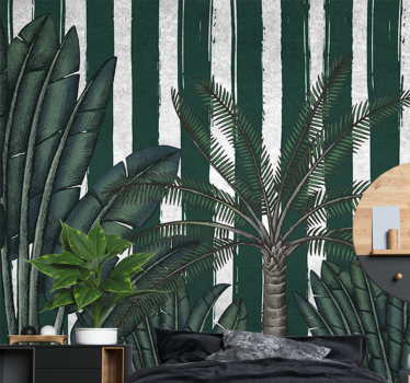 Papel mural naturaleza exuberante follaje tropical - TenVinilo